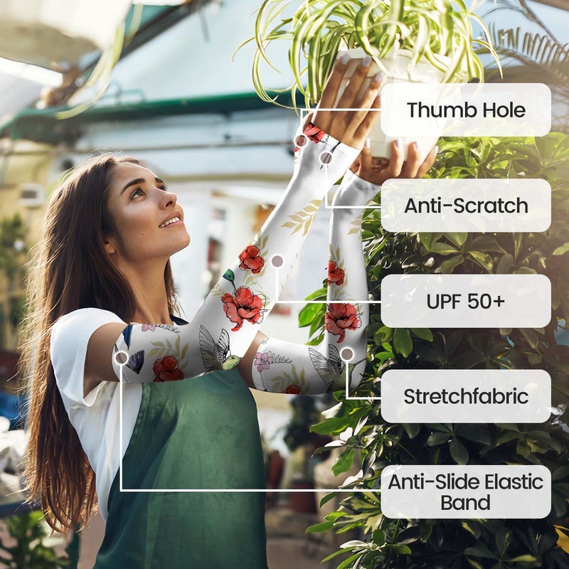 YPHCDO Store Gardening Sleeves for Women Farm Sun Protection Thorn Proof Cooling Arm Sleeves to Cover Arms for Garden Sports - Image 3